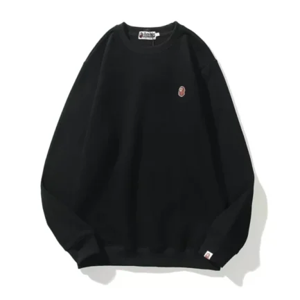 BAPE Ape Head Embroidery Pullover Black Sweatshirt